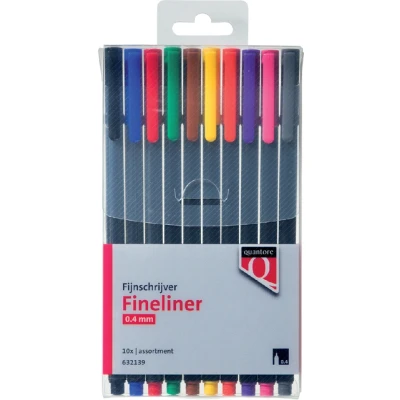 Afbeelding van Fineliner Quantore assorti blister à 10 stuks