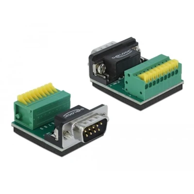 Afbeelding van Delock Adapter Sub D 9 Pin Mannelijk naar aansluitblok met drukk