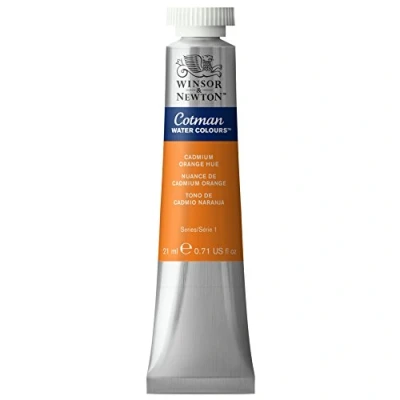 Afbeelding van Winsor &amp; Newton 0308090 Cotman aquarelverf, uitstekende transparantie, kleursterkte, tintsterkte en goede schildereigenschappen 21ml Tube, Cadmium Orange Hue