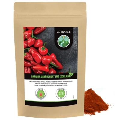 Afbeelding van gerookt paprikapoeder zoet (125g), zoet, in hersluitbare verpakking