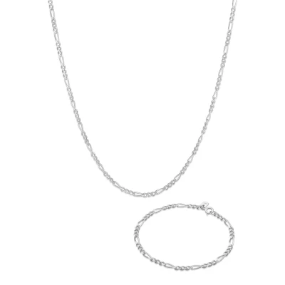 Afbeelding van KUZZOI Heren Sieraden Set Figaro Basis in 925 sterling zilver