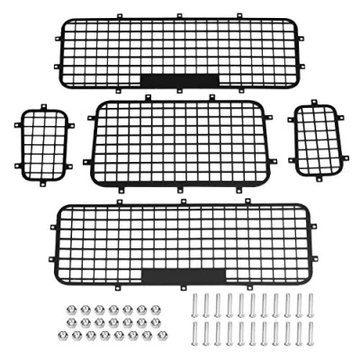 Afbeelding van RC Car Window Protection Nets, 5 Pcs Metal Net for Traxxas TRX 4 1/10 Scale Crawler Remote Control Parts Accessories