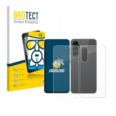 Afbeelding van BROTECT Screenprotector voor Samsung Galaxy A56 5G Enterprise Edition (Voor+Achter) Folie Beschermfolie Beschermglas transparant