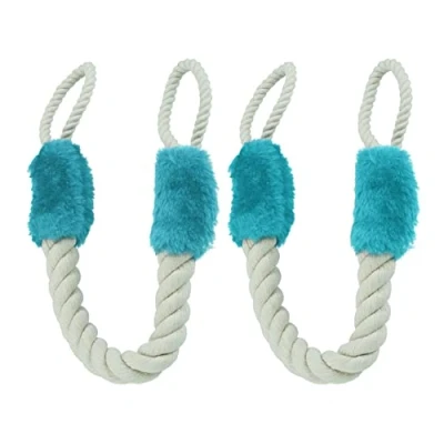 Afbeelding van Relaxdays Deurstopper deurklink set van 2 klembescherming kinderen deurklem blauw