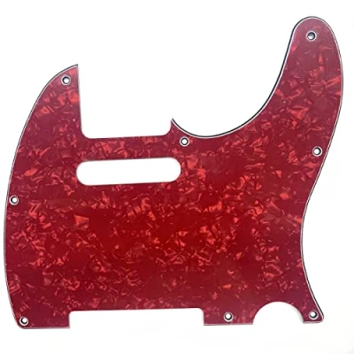 Afbeelding van Dopro 8 Hole Tele Gitaar Pickguard Scratch Plate past USA/Mexicaanse Fender Telecaster Red Pearl