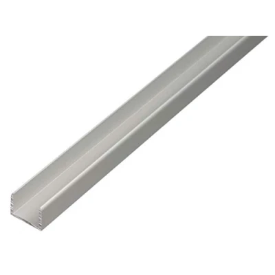 Afbeelding van Alberts 030708 U profiel zelfklemmend aluminium, zilverkleurig geanodiseerd 1000 x 19,9 15 mm