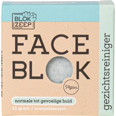 Afbeelding van Blokzeep Face Blok Gezichtsreiniger Bar normale tot gevoelige huid 55GR