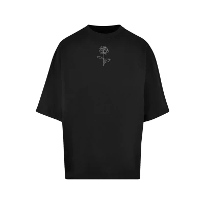 Afbeelding van Merchcode Spring ROSE HUGE Tshirt print, Heren, Maat: Large, Black