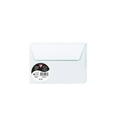 Afbeelding van Clairefontaine 5466C verpakking met 20 enveloppen pollen, formaat C6, 114 x 162 mm, 120 g, ideaal voor correspondentie en uitnodigingen, blauw, 1
