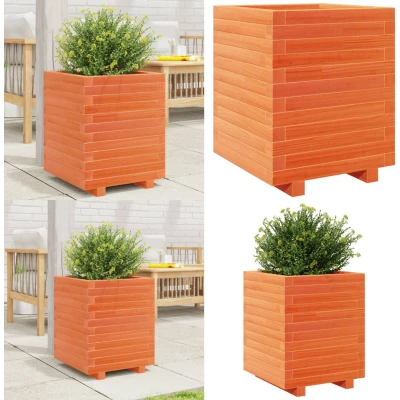 Afbeelding van vidaXL Plantenbak 40x40x49,5 cm massief grenenhout wasbruin