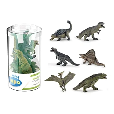 Afbeelding van Papo 33019 Plus Dinosaurus Set 2 (kunststof container, 6 stuks) mini figuren, meerkleurig