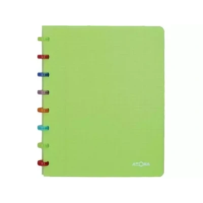 Afbeelding van Atoma Tutti Frutti schrift, ft A5, 144 bladzijden, commercieel geruit, transparant groen schrift