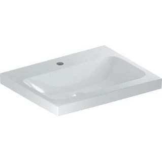 Afbeelding van Geberit iCon Light wastafel wit (60 x 48 cm) 1 kraangat, zonder