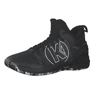 Afbeelding van Kempa Attack MID Handbalschoenen, Heren, Maat: 44.5, Black Textiel/ synthetisch