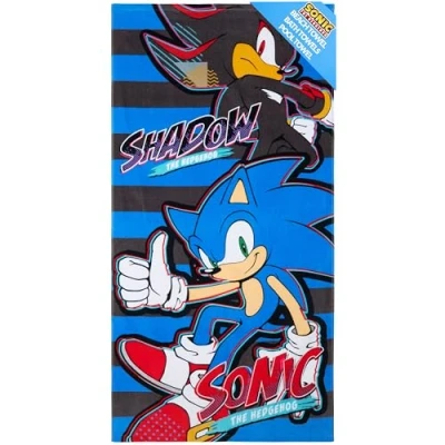 Afbeelding van SONIC THE HEDGEHOG Badhanddoek voor meisjes, jongens en tieners, grote katoenen badhanddoeken sneldrogend, 140 x 70 cm (meerkleurig, cm)