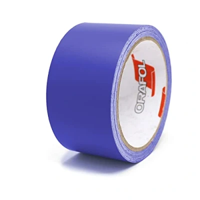 Afbeelding van Finest Folia Matte sierstrip, 10 meter, voor auto, vrachtwagen, motorfiets, boot, modelbouw, knutselen, doe het zelf zijstrepen, kleefstrip, zelfklevend (mat briljantblauw, 50 mm breed)