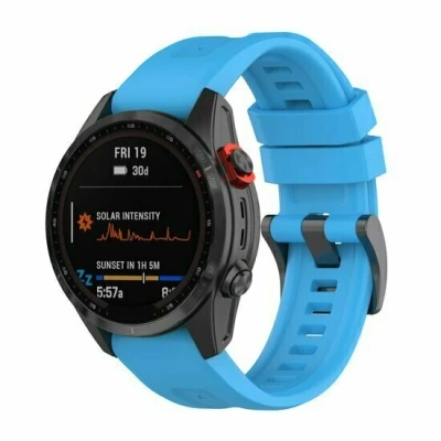 Afbeelding van Siliconen sportbandje Blauw Garmin Instinct 3 / E 45mm