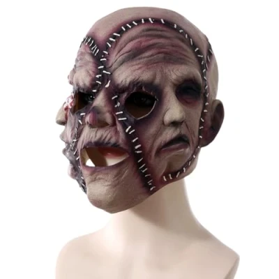 Afbeelding van Gutecomuik 3 Gezicht Halloween horror masker Supersoft griezelig eng masker, de boze demon, cosplay, truc or treat fancy uitdaging spel kwaad kostuum