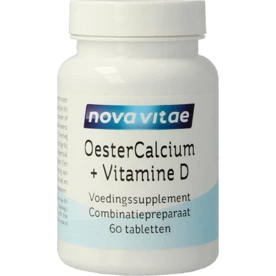 Afbeelding van Nova Vitae Oestercalcium + Vitamine D Tabletten 60st