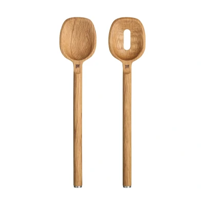 Afbeelding van Fiskars Norden lepel 2 pack Eikenhout roestvrij staal