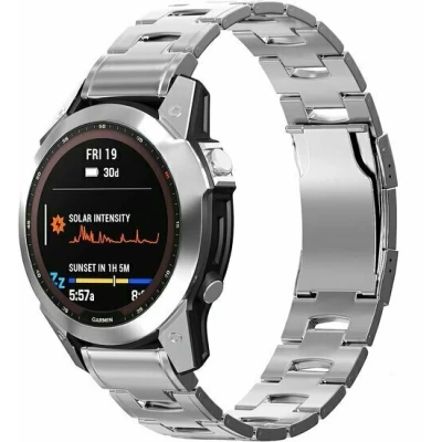 Afbeelding van Titanium schakelband Zilver Garmin Fenix 8 47mm