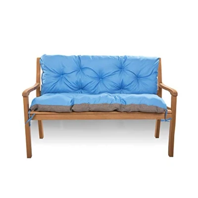 Afbeelding van Zitkussen voor schommelbank, bankkussen, buiten, tuinschommel, kussen, zitbank met rugleuning, 100 x 50 cm, blauw