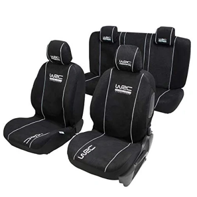 Afbeelding van WRC 007338 4 delige set stoelbekleding universeel airbag compatibel, zwart