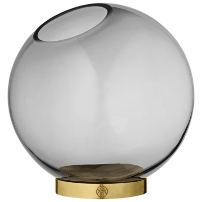 Afbeelding van AYTM Globe vaas 21 zwartgoud
