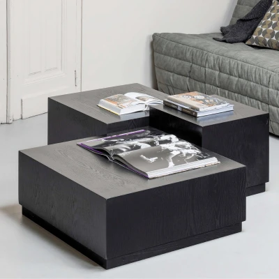 Afbeelding van Pim salontafelset zwart set van 3