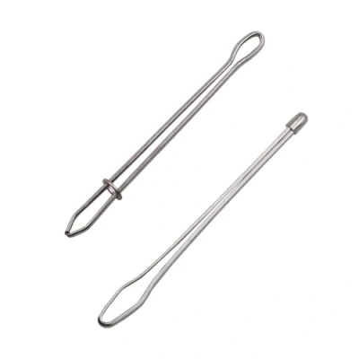Afbeelding van Pincet voor het inrijgen van naalden, 2 stuks, roestvrij staal, elastische riem, naaigereedschap, naaldinrijger, pincet, gebruikt banden