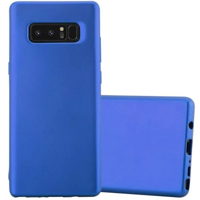Afbeelding van Cadorabo Hoesje geschikt voor Samsung Galaxy NOTE 8 in METAAL BLAUW Beschermhoes gemaakt van flexibel TPU silicone Case Cover