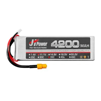 Afbeelding van HAWK’S WORK Lipo Battery 11.1V 4200mAh 3S, Rechargeable for Drone Multirotor RC Plane Boat Truck