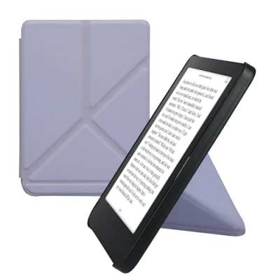 Afbeelding van kwmobile e reader hoesje compatibel Met Kobo Clara 2E hoes standaard Ereader cover van kunstleer In lavendel