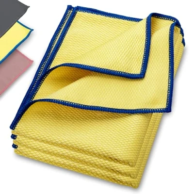 Afbeelding van Raamdoek streepvrij, premium microvezel glasdoek (3 stuks, 60 x 40 cm), glazen poetsdoeken voor binnen en buiten