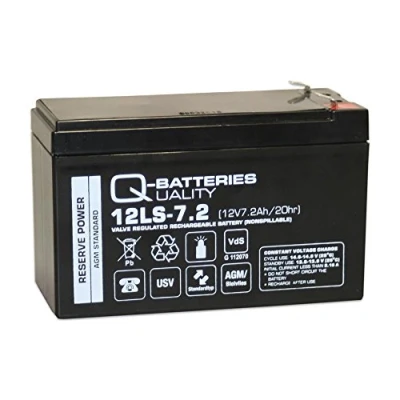 Afbeelding van Q Batteries 12LS 7.2 F2 LS 12V 7.2Ah AGM Beveiliging Accu 4250889610173