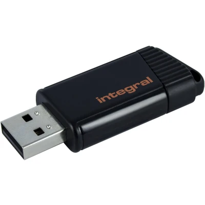 Afbeelding van Integral Pulse USB 2.0 stick, 32 GB, zwart/oranje stick