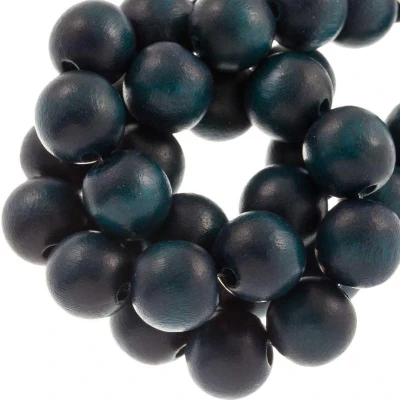 Afbeelding van Houten Kralen Intense Look (16 mm) Royal Blue (25 stuks)