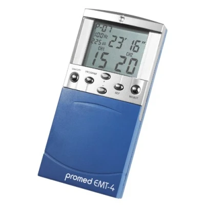 Afbeelding van Promed EMT 4 Digitaal TENS &amp; EMS duo apparaat, combi elektrostimulatieapparaat voor zenuw en spierstimulatie, prikkelstroomapparaat met tenen elektroden, 13 therapiemodi
