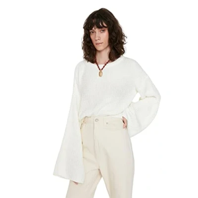 Afbeelding van Trendyol Saks Crop Gebreide Trui Met Spaanse Mouwen Twoaw20Kz0743