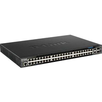 Afbeelding van D Link DGS 1520 52MP Managed L3 Gigabit Ethernet (10/100/1000) Power over (PoE) 1U Zwart