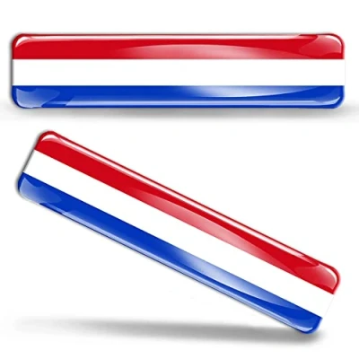 Afbeelding van Biomar Labs® 2 x Stickers 3D Gel Siliconen Nederland The Netherlands Nederlands Vlag Autosticker F 10