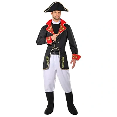 Afbeelding van Widmann Middeleeuwse &amp; Renaissance Strijders Kostuum Napoleon Van Elba Man Zwart Medium Carnavalskleding Verkleedkleding