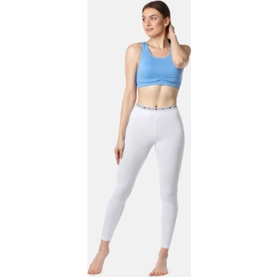 Afbeelding van Bellivalini BLV BLV50 177 LE Dames Leggings Sport Vrijetijdsbroek Lang Katoen Sporbroek Yogabroek Wit M