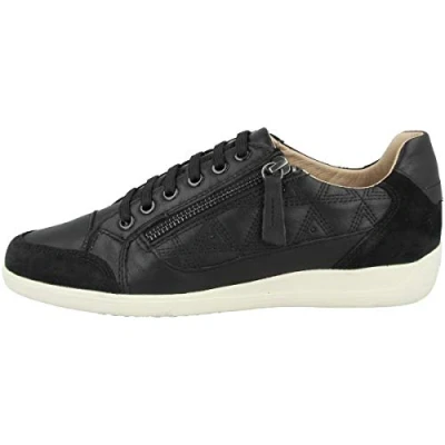 Afbeelding van Geox Sneakers laag, Dames, Maat: 38, Black Leer
