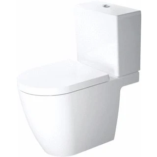 Afbeelding van Duravit me by starck staand toilet voor combinatie 650 mm wit hoogglans diepspoeler gesloten op gemonteerde stortbak 0 l 4 5 pk wondergl