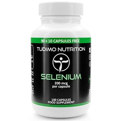 Afbeelding van Selenium 200 mcg Capsules 100 st. (3+ Maanden Voorraad) van Snelle Desintegrerende elk met 200mcg Premium Kwaliteit Selenomethionine Poeder