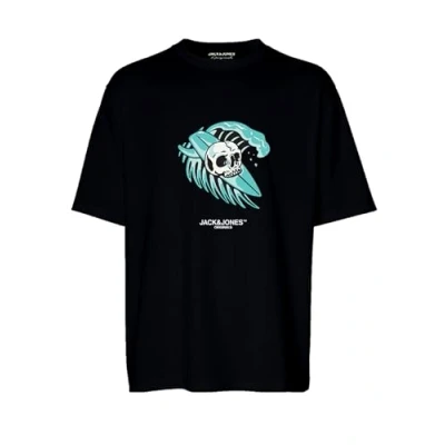 Afbeelding van Jack &amp; Jones Jortampa TEE CREW NECK Tshirt print, Heren, Maat: Medium, Black