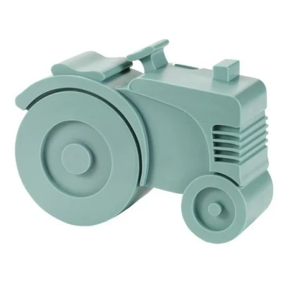 Afbeelding van Blafre Broodtrommel Tractor Blauw Vakjes