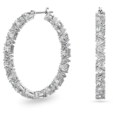 Afbeelding van Swarovski 5632466 Ortyx Triangle White Oorringen