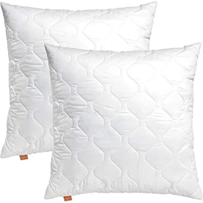 Afbeelding van sleepling Set van 2 hoofdkussens Comfort 300, kussen 100% katoen satijn, in hoogte verstelbaar, maatgarantie, vulgarantie, 60 graden, Ökotex 100, 40 x cm, wit